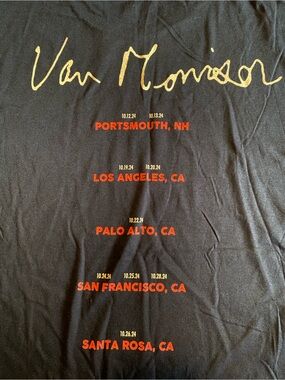 🆕 Van Morrison Unisex Band T Shirt 2024 Tour